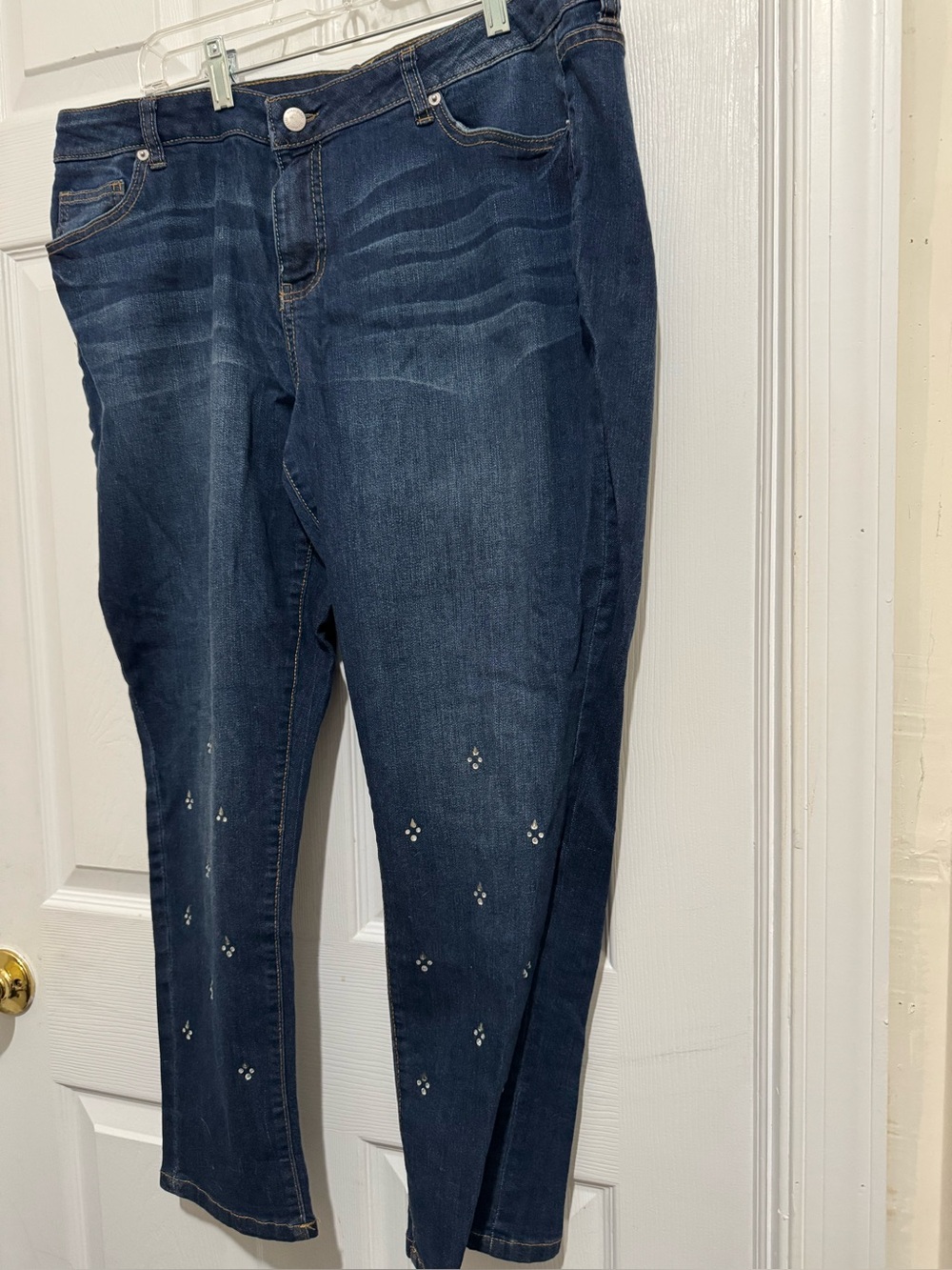 Westport Signature Fit Boyfriend Jeans with Rhinestones
